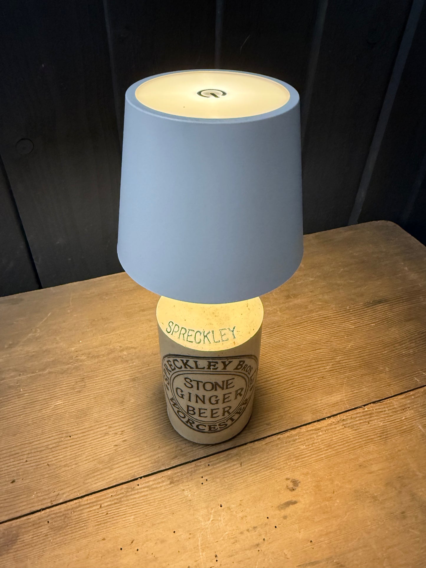 Vintage Stoneware Ginger Bottle Lamps