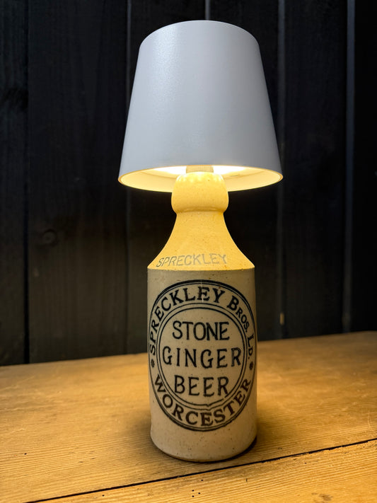 Vintage Stoneware Ginger Bottle Lamps