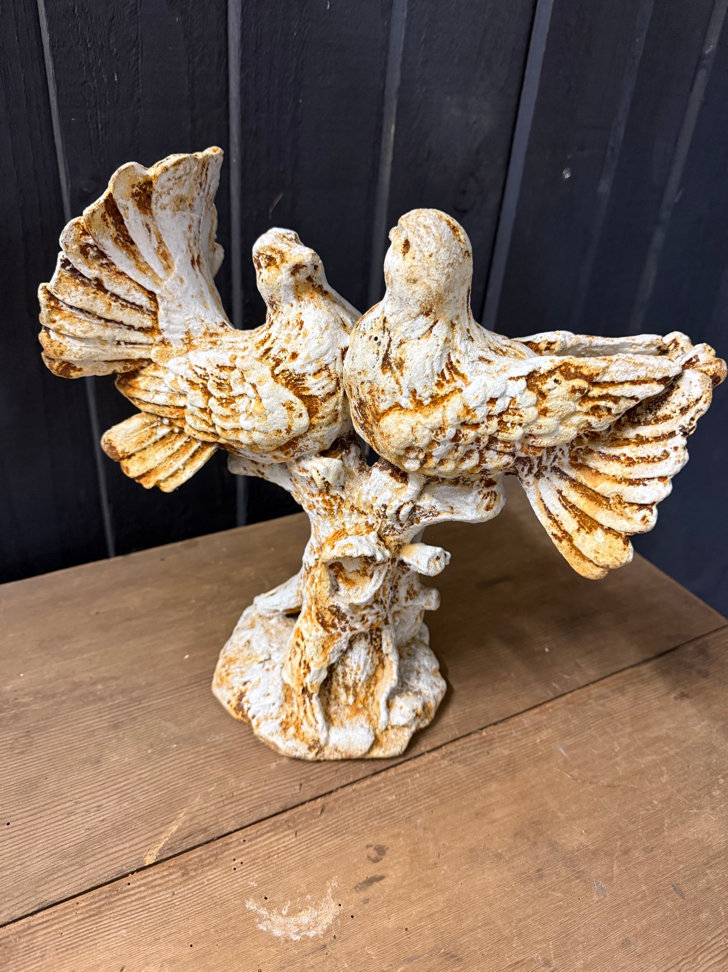 Vintage Cast Iron Dove Sculpture