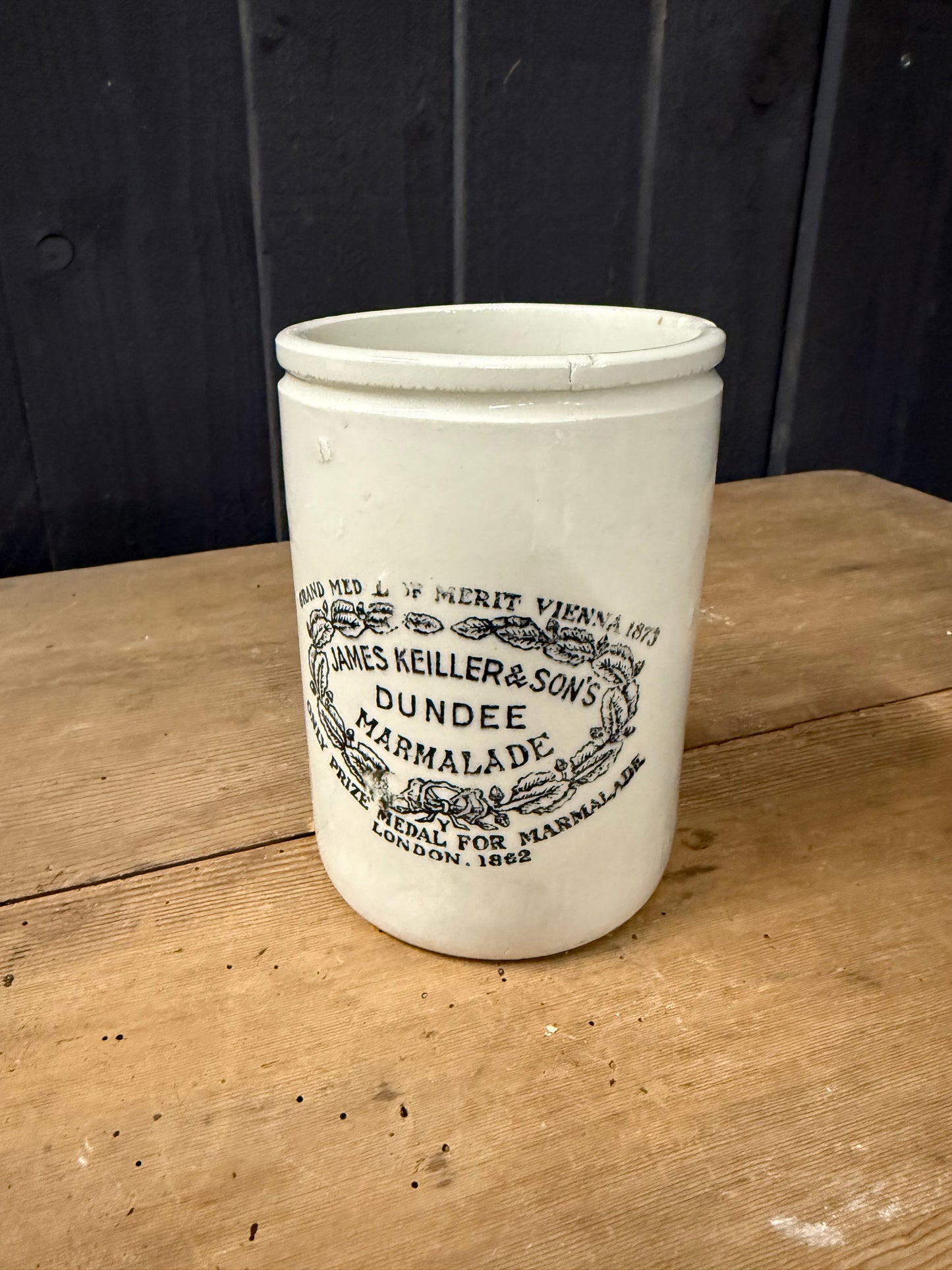 Vintage Stoneware Marmalade Jar