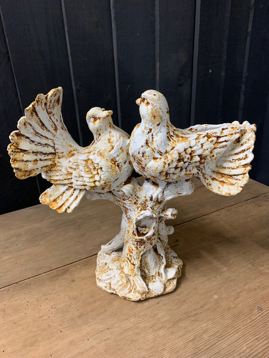 Vintage Cast Iron Dove Sculpture