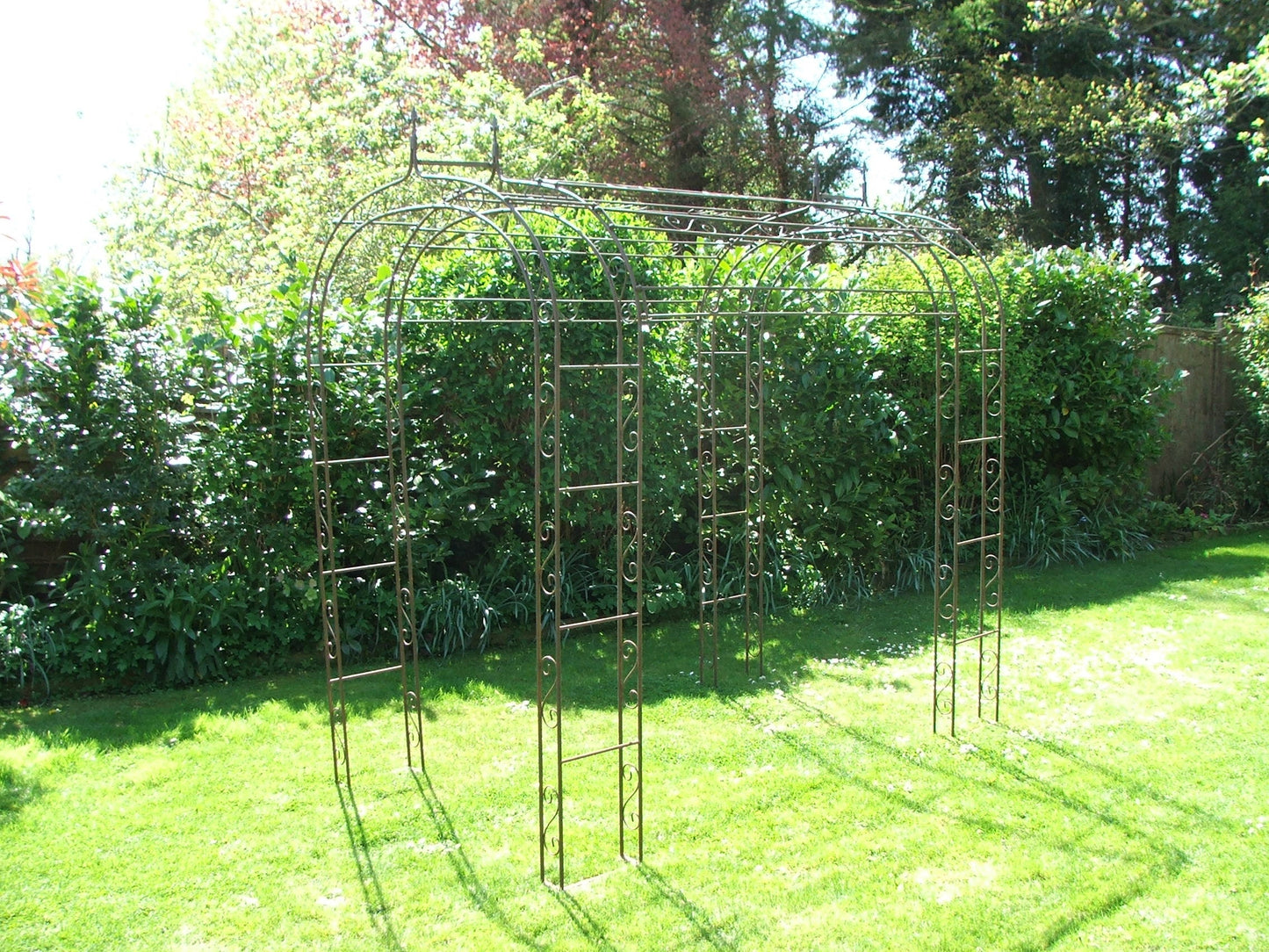 Rose Tunnel Archway Frame with Fleur-de-Lys Finial