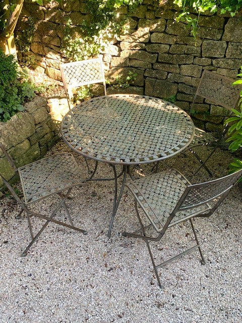 Large Four Chair Garden Bistro Set