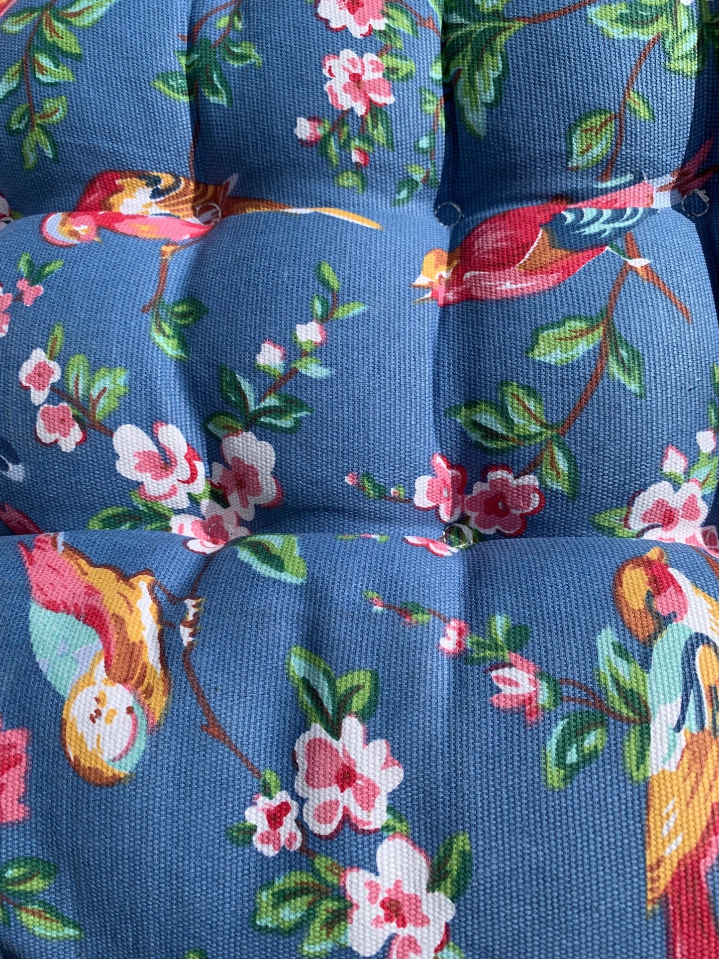 Garden Bench Seat Pad Songbird Design