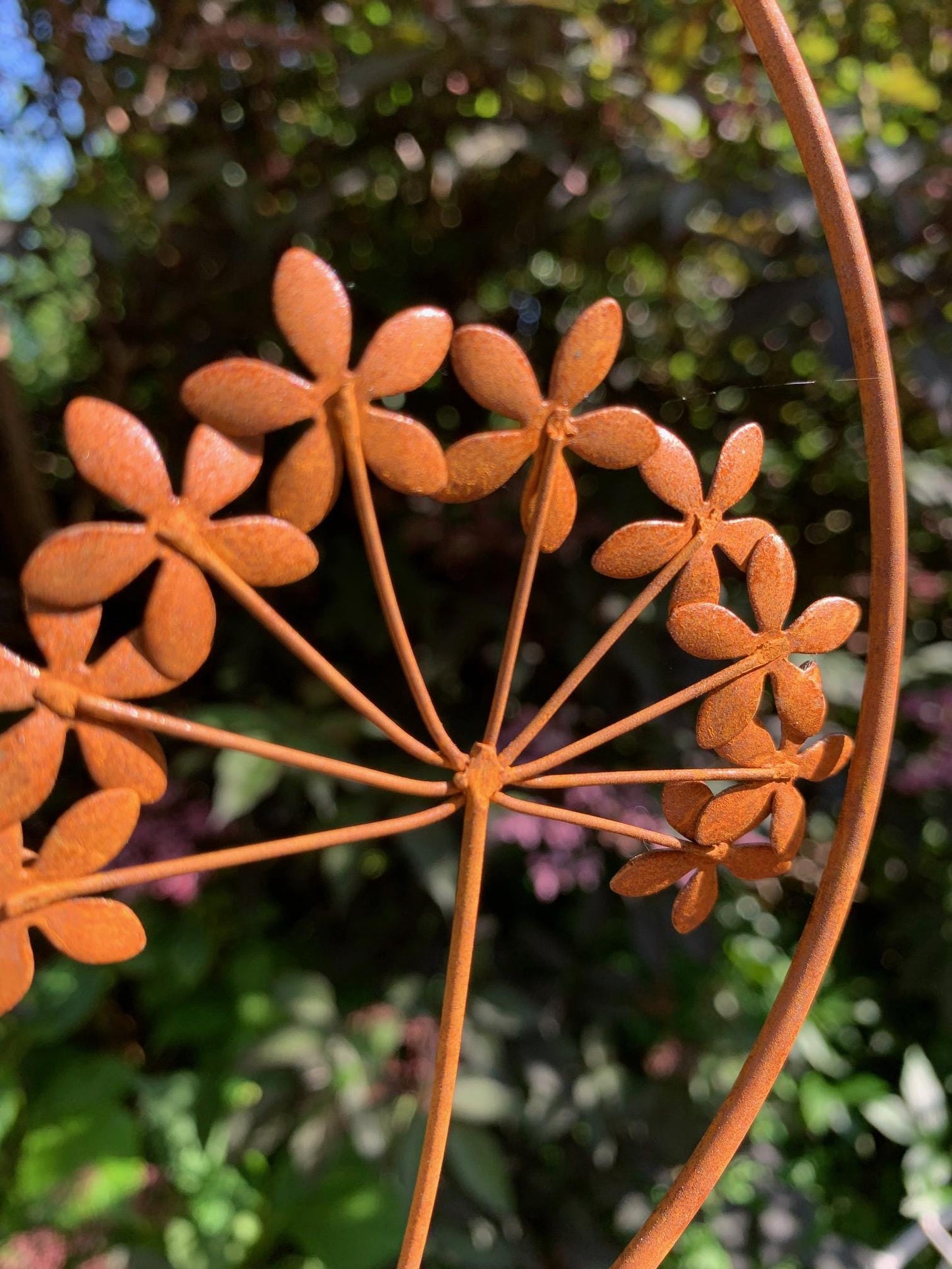 Hanging Metal Decorative Cow Parsley Flower Ring