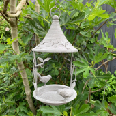 Grey Hanging Bird Table