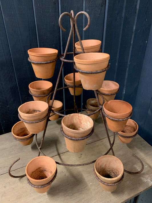 Vintage Pot Holder Tower