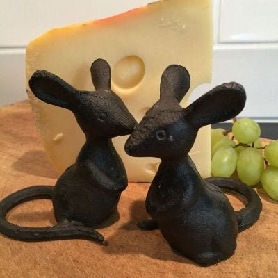 Pair of Cast Iron Mice, Mr & Mrs