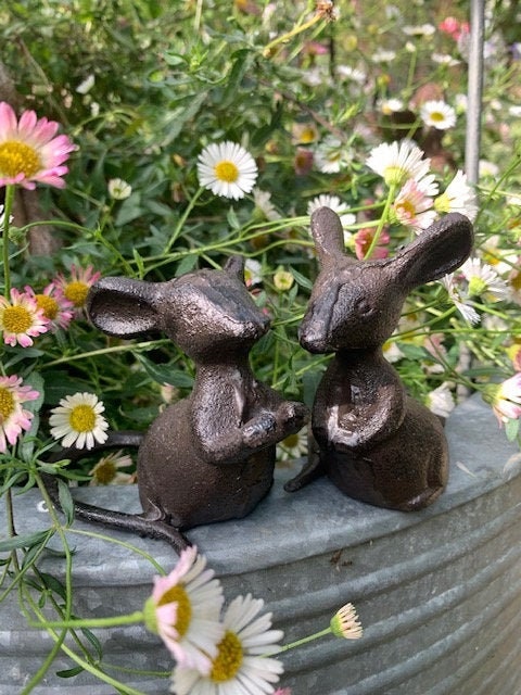 Pair of Cast Iron Mice, Mr & Mrs