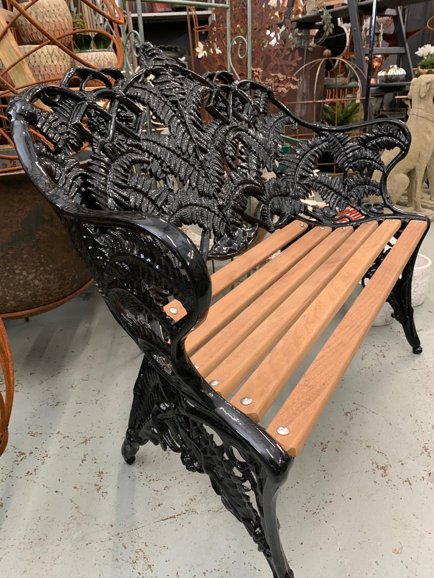 Victorian Coalbrookdale Style Fern Bench