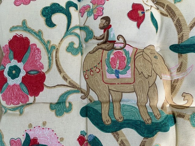 Garden Bench Seat Pad Vintage Indian Design